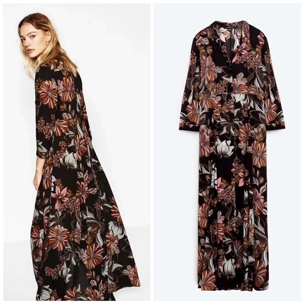 ✨MAXI DRESS WITH FLORAL PRINT✨ - Picture 3 of 4